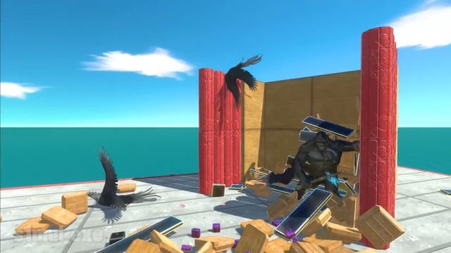Who Can Cross the Meteors Bridge - Animal Revolt Battle Simulator смотреть онлайн