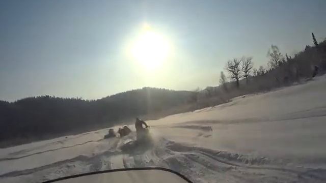 Междуреченск - Лужба по Томи на снегоходах