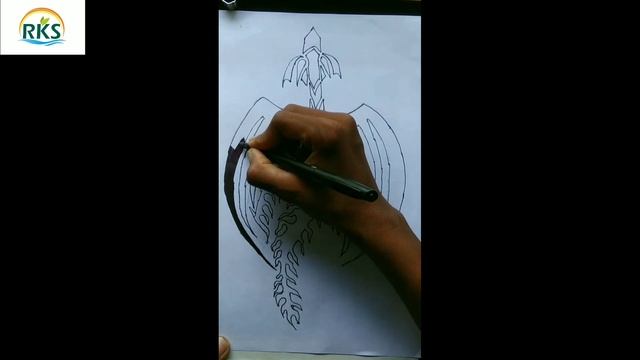 How to draw a dragon tattoo design by RKS tribal Drawing смотреть онлайн