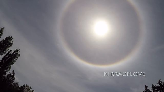 Круговая радуга вокруг Солнца смотреть онлайн