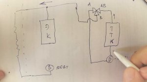 Схема совместной работы твёрдотопливного котла и электрокотла.