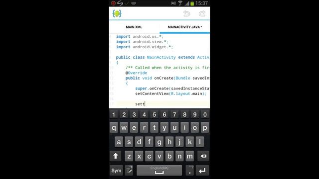 AIDE - Android IDE 2.0 on Galaxy Note 2 смотреть онлайн