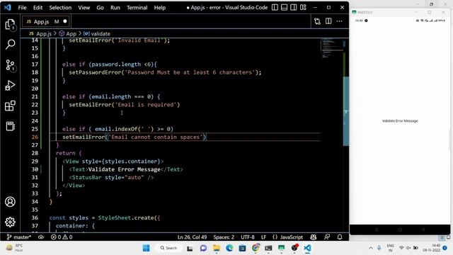 Handling Form Validation Error In React Native & Expo | Project & Tutorial For Beginners |JavaScrip смотреть онлайн
