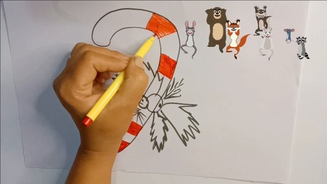 How To Draw Christmas Candy Cane / Как нарисовать рождественскую конфету смотреть онлайн