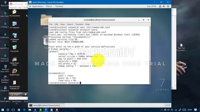 Configurasi SAMBA SERVER memakai Virtual box Linux to Windows. смотреть онлайн