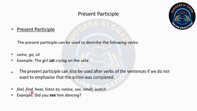 Participles in English Grammar | Present, Past and Perfect Participle in Hindi | success ki chabi смотреть онлайн