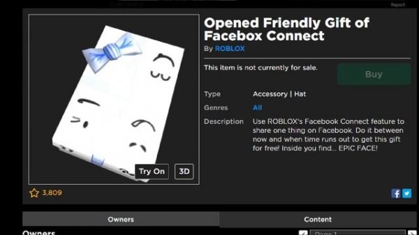 how did people get EPIC FACE on roblox for FREE?