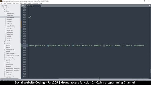 Social Website from scratch - Part 209 - Group access function 2 | OOP PHP with MYSQL Database смотреть онлайн