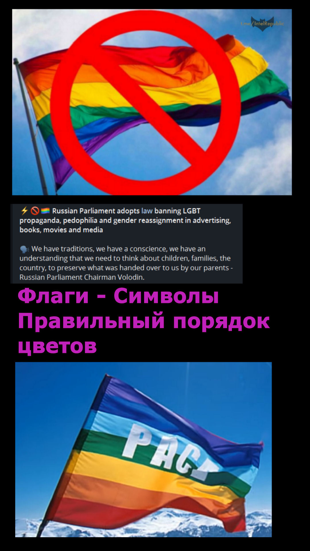 Флаги - Символы - Правильный порядок цветов смотреть онлайн