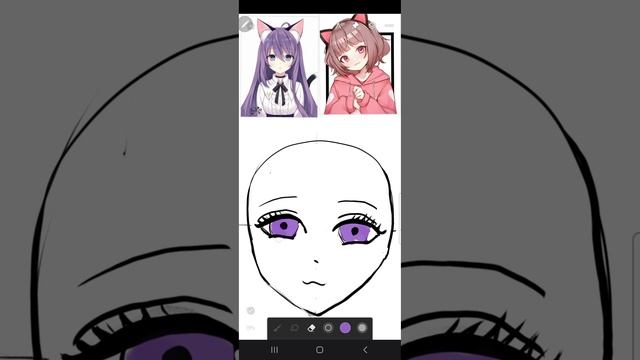 Как нарисовать аниме портрет девушки! В программе и от руки! #какнарисоватьаниме #лещенкоольга #ctr смотреть онлайн