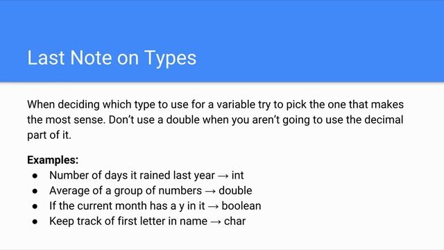 Types and Variables смотреть онлайн