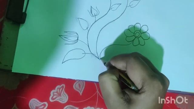 How to draw flower sketch tutorial / ART Flower Drawing смотреть онлайн