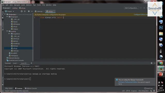Python Django first project beginner example смотреть онлайн