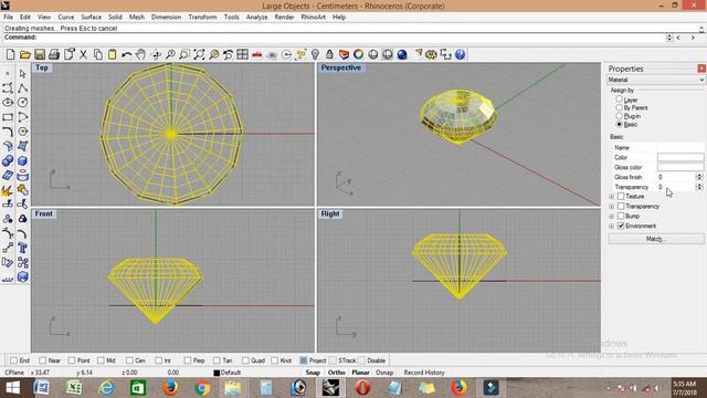 How to make Diamond In Rahino 3D simple Trick смотреть онлайн