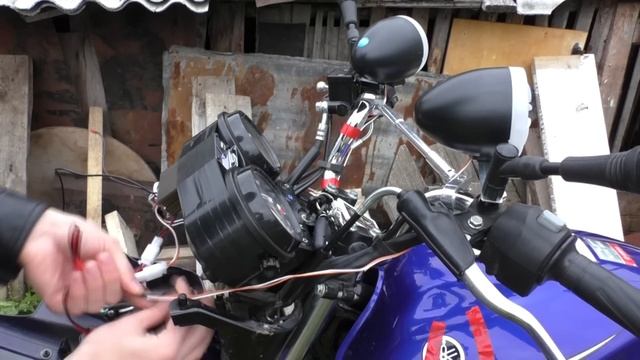 YAMAHA YBR 125 - Мотосигнализация, распаковка, установка, тест! смотреть онлайн