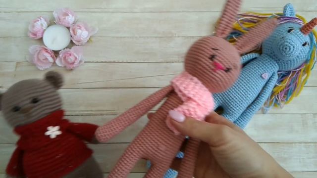 Готовые работы января / Вязаные #игрушки: мишка, зайчик и единорог / пуловер а-ля #хейворд #вязание смотреть онлайн