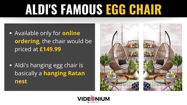 Aldi's Famous Hanging Egg Chair Available Online on May 31 for UK Customers смотреть онлайн