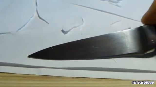 Нож Borner до и после заточки. смотреть онлайн