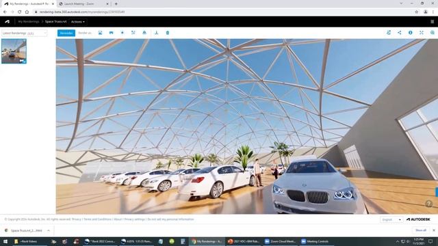 Revit 2022 Space Truss 360 VR Panoramic Cloud Rendering 4K смотреть онлайн