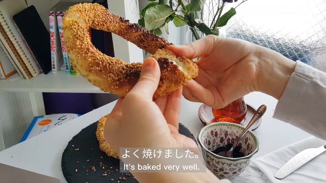 [Life in Japan Vlog] A Student's Morning | I made simit and magnolia desert - coffee - studying | смотреть онлайн
