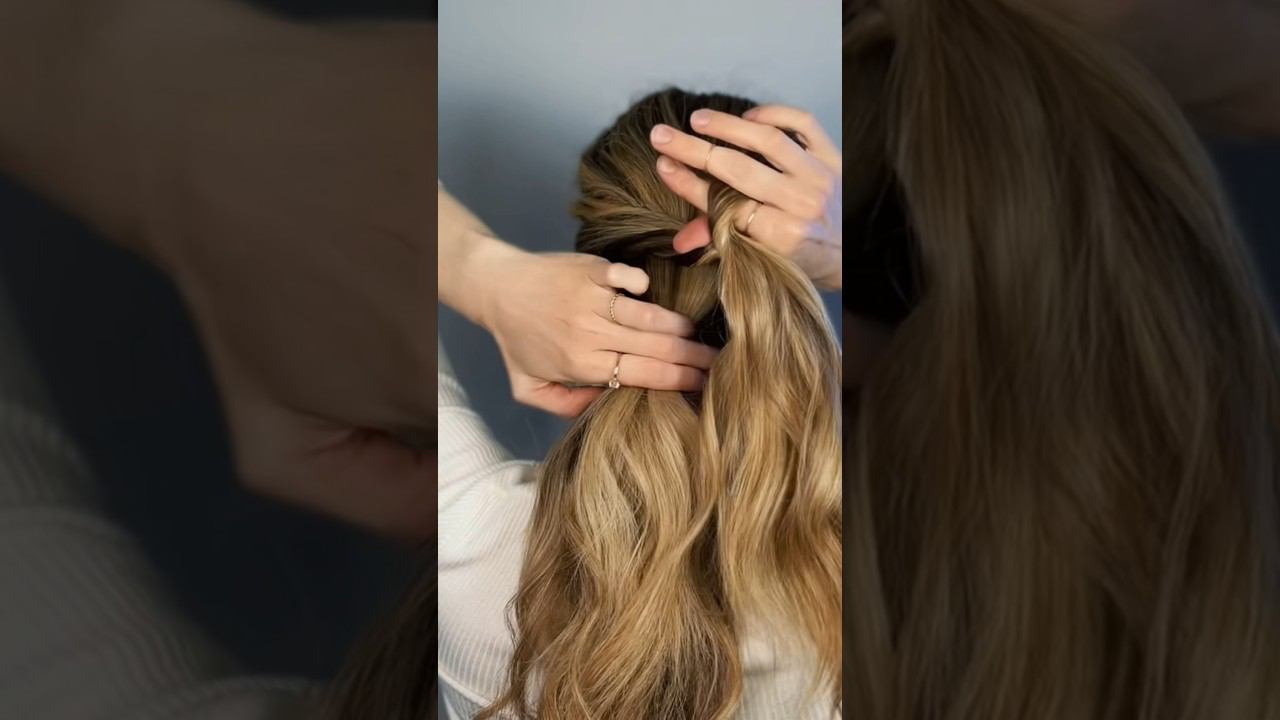 Ого! 🤩 Очень простая и красивая прическа! #лайфхакдлядевушек #прическа смотреть онлайн