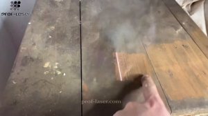 Удаление загрязнений с дерева лазером Prof-Laser Start™