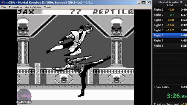 Mortal Kombat II (GBA) Speedrun 6:05 смотреть онлайн