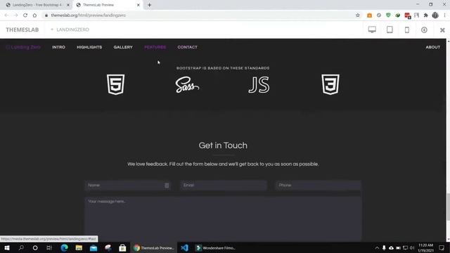 LandingZero: Free Bootstrap 4 HTML5 Landing Page Website Template смотреть онлайн