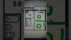 Перепланировка 1 комнатной квартиры. Угловая хрущевка