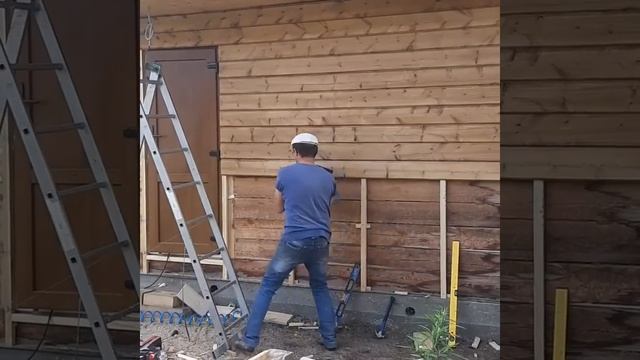Крепление имитации бруса при отделке стен бани. смотреть онлайн