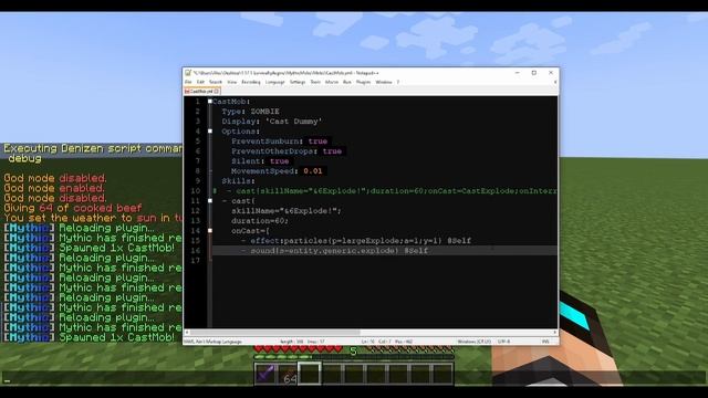 In-Line YAML Format [Mythic Mobs Custom Skill Tutorial] смотреть онлайн