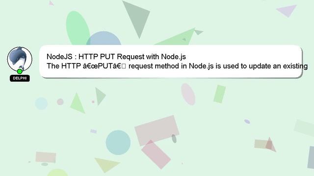 NodeJS : HTTP PUT Request with Node.js смотреть онлайн