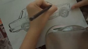 Как на рисовать машину жигули