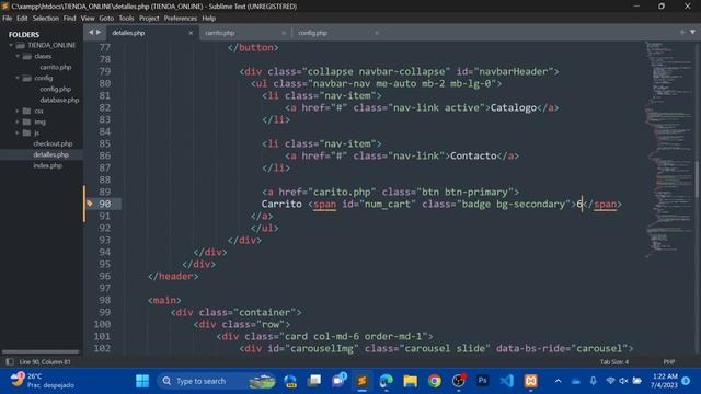 Parte 5 | Tienda online - Enviar producto al carrito de compra usando javascript y php (E-commerce) смотреть онлайн