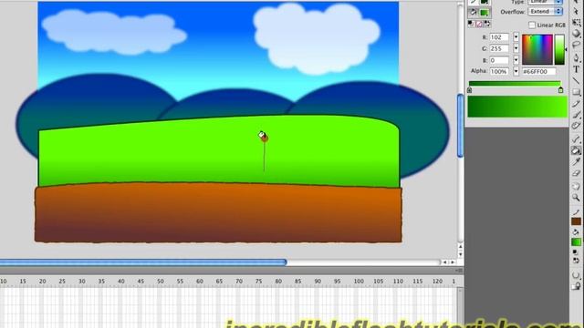 Adobe Flash Tutorial- How to Design a Cartoon Environment смотреть онлайн