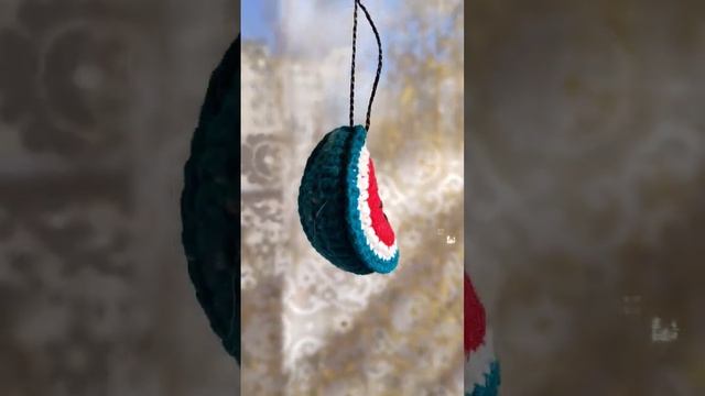 Долька арбуза. Вязаные игрушки амигуруми #shorts. Вязание крючком смотреть онлайн