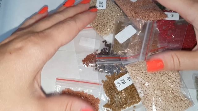 Маки! Обзор для любителей цветочных картин. Алмазная вышивка с Aliexpress. 5 картин в одном видео. смотреть онлайн