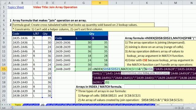 Ctrl + Shift + Enter: Excel Array Formulas #04: Join Array Operation & Alternatives Such as DGET смотреть онлайн