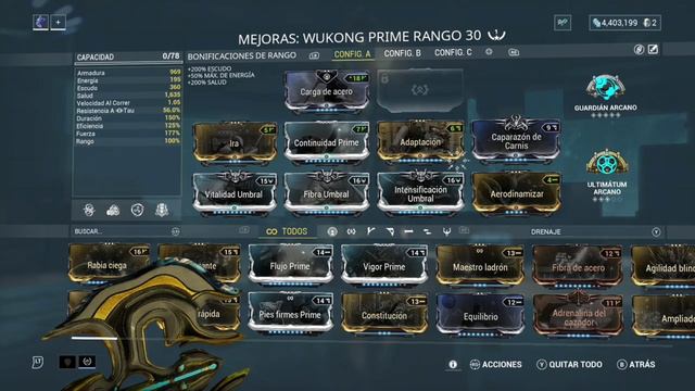 Build para Wukong Prime. warframe 2021. El inmortal. смотреть онлайн