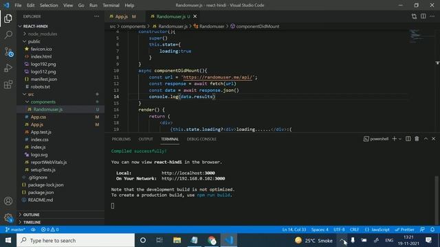 #41 - How to use fetch method in react | React js Tutorial смотреть онлайн