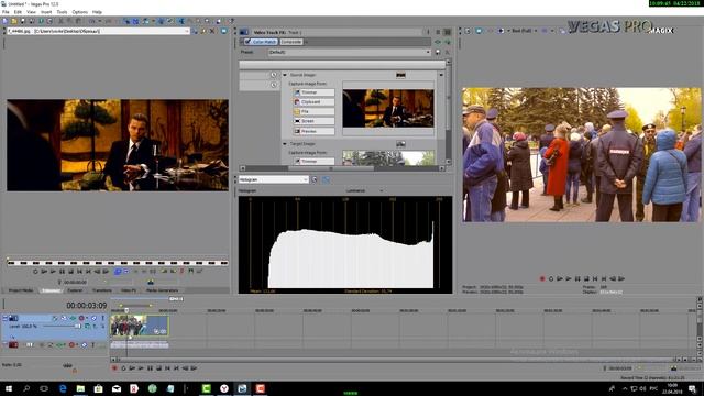 Color Match в Sony Vegas смотреть онлайн