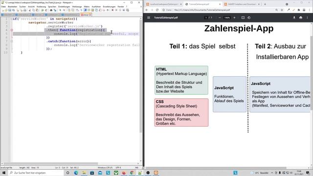 Einfaches Zahlenspiel Progressive Web App (PWA) | JavaScript Tutorial Deutsch | Teil 2 смотреть онлайн