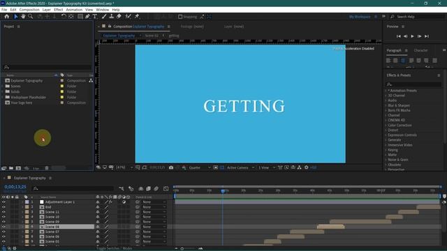 Поиск композиции After Effects (афтер эффектс)