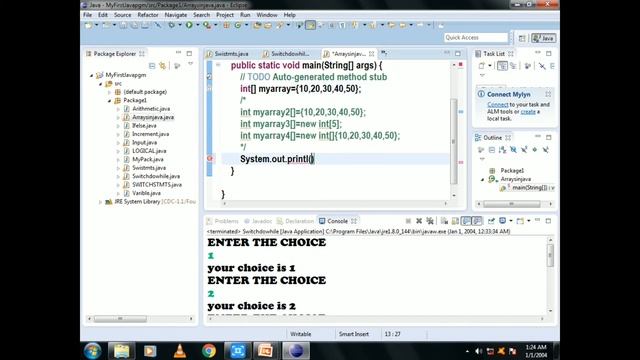 Java Tutorial in Tamil-13:Arrays in java смотреть онлайн