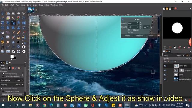 Easy way to make Glass sphere using GIMP 2.10 ✨ ( How make Glass sphere ) ❤ смотреть онлайн