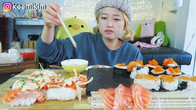 BigMac Sauce Ep #1 | SALMON SUSHI SUSHI Cooking Mukbang смотреть онлайн