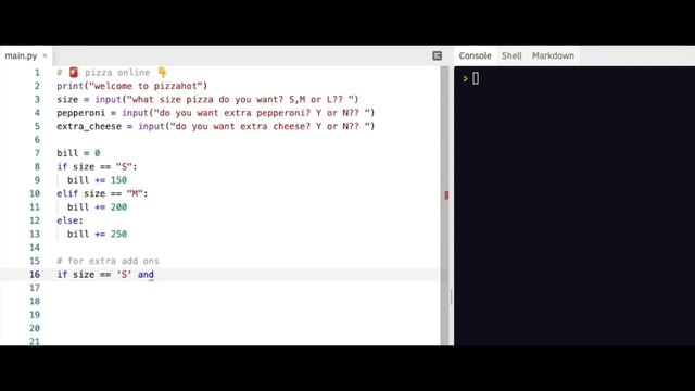 pizza online bill calculator python, learn python hands on смотреть онлайн
