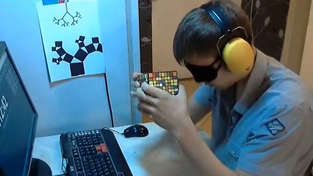 9x9x9 blindfolded 1:45:19 смотреть онлайн