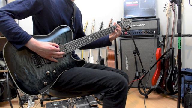Schecter Hellraiser Hybrid PT in Trans Black Burst - Metal Demo смотреть онлайн