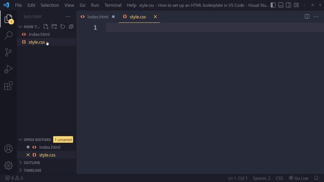 How to Set Up an HTML Boilerplate in VS Code смотреть онлайн